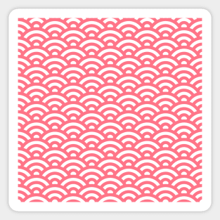 Pink wave pattern Sticker